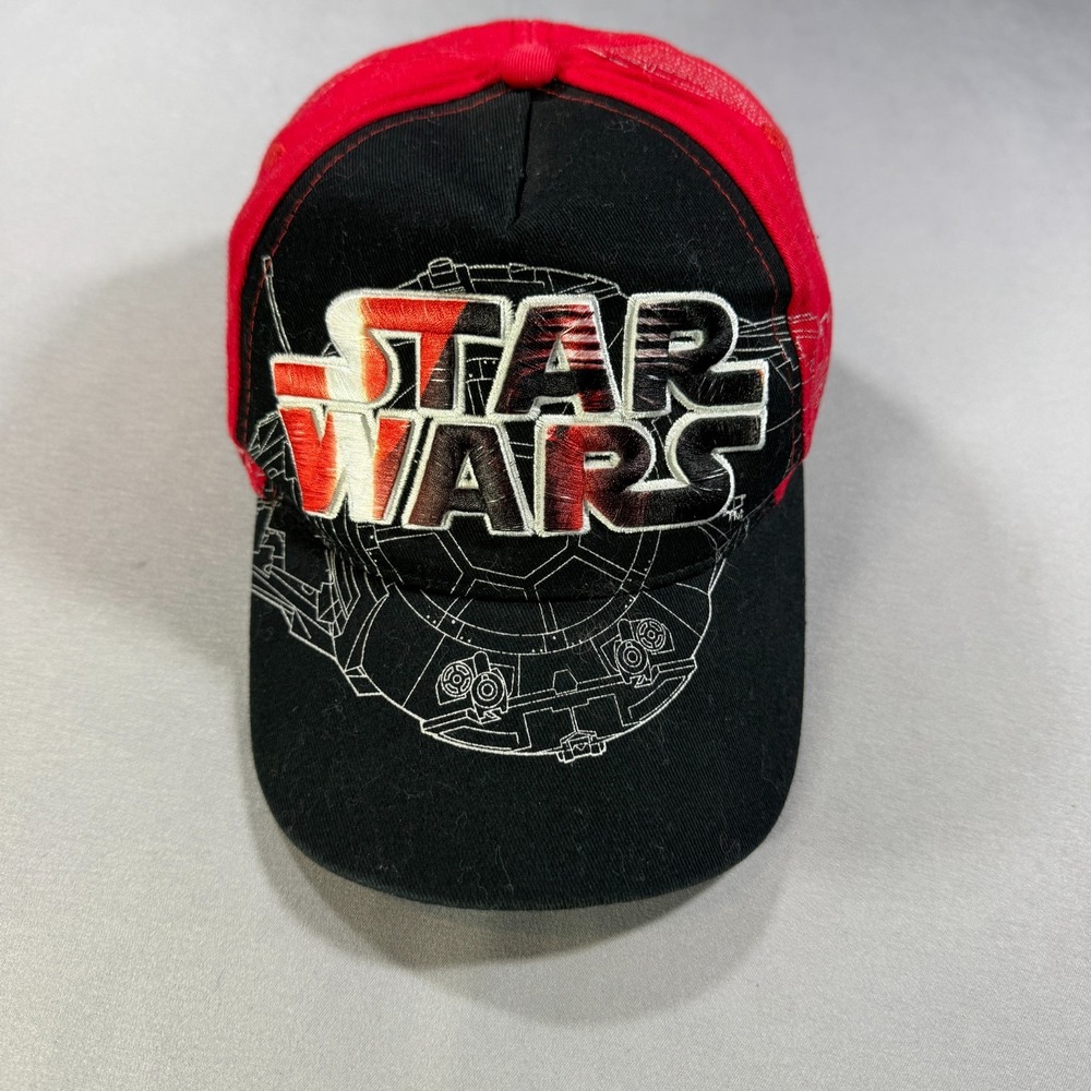 Star Wars Kids Snapback Hat Red Black Millennium Falcon Kylo Ren Underbrim Cap